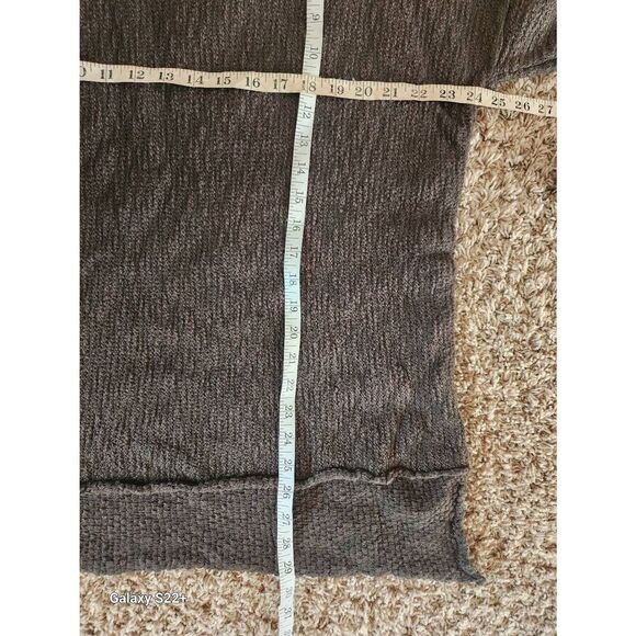 S32 ANDTHEWHY Gray drop long sleeved cowl neck sweater w High Low Hem - Picture 5 of 8